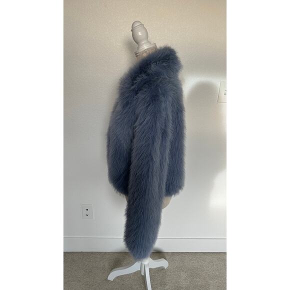 Jason Wu Light Blue Faux Fur Jacket - M - Picture 3 of 8